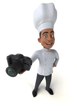 Şef holding kamera