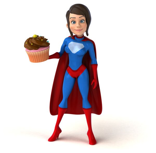 woman holding cupcake