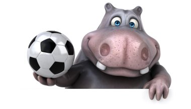 Eğlenceli su aygırı holding topu