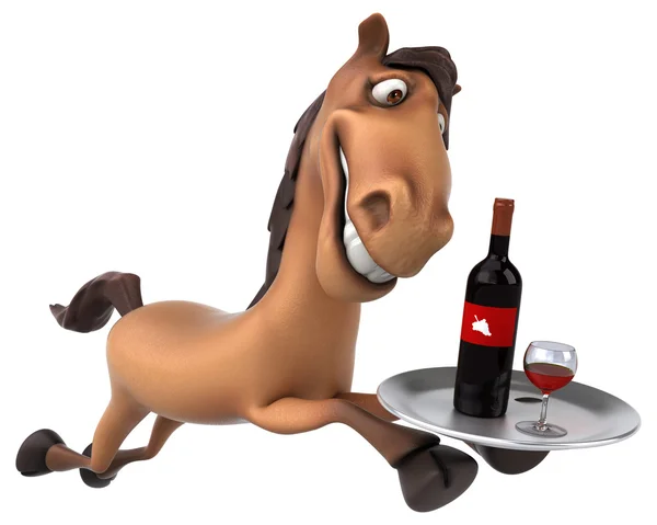 Caballo sosteniendo vino —  Fotos de Stock