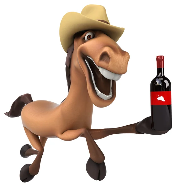 Caballo sosteniendo vino — Foto de Stock