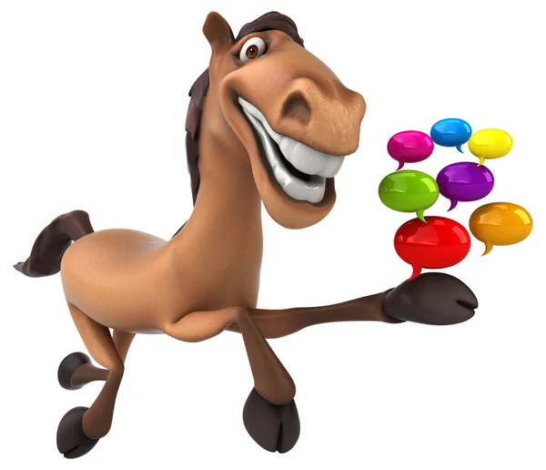 Pferd hält Blasen — Stockfoto