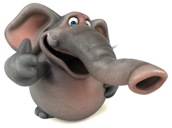 Elephant showing thumb up — Stock Photo, Image