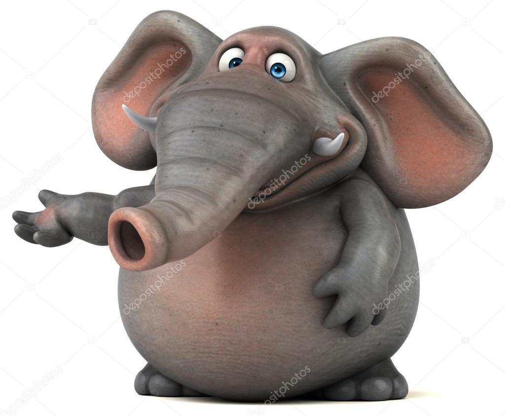 Cute Funny elephant Stock Photo by julos 122742558