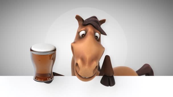 馬保有カードとビール — ストック動画