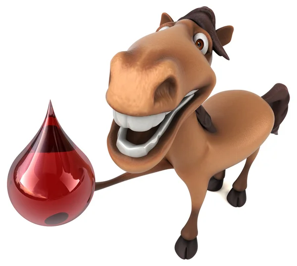 Pferd mit Blutstropfen — Stockfoto