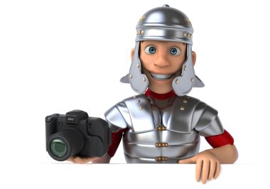 Romalı asker holding kamera