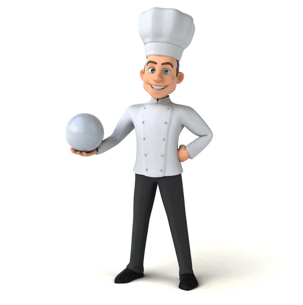 Chef holding ball — Stock Photo, Image