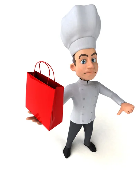 Chef holding bag — Stock Photo, Image