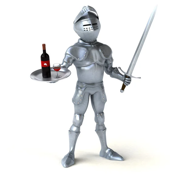 Şövalye holding şarap — Stok fotoğraf
