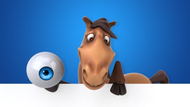 Paard bedrijf oog — Stockvideo