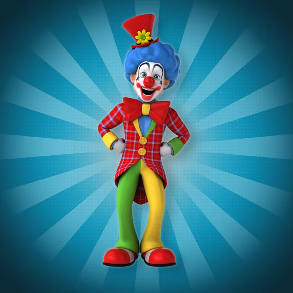 Śmieszne szczęśliwy clown — Zdjęcie stockowe