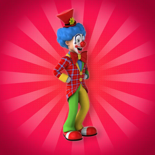 Funny glad clown — Stockfoto