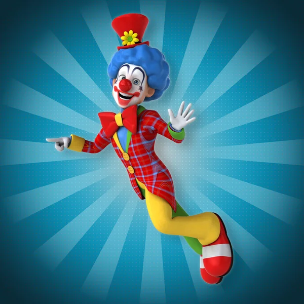 Funny glad clown — Stockfoto