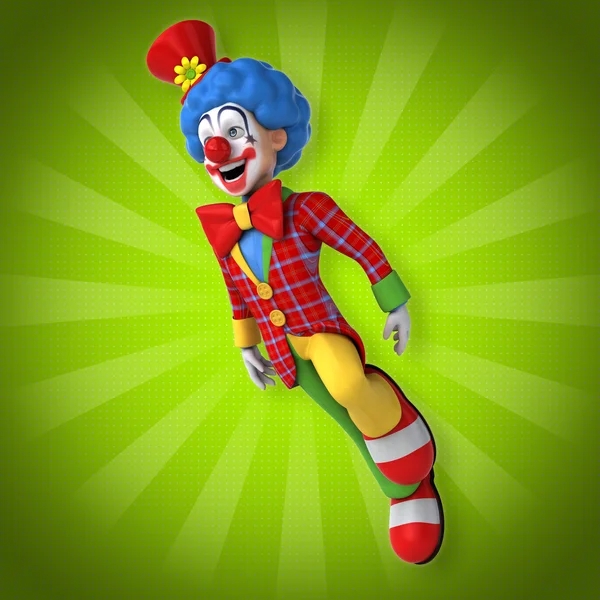 Funny glad clown — Stockfoto