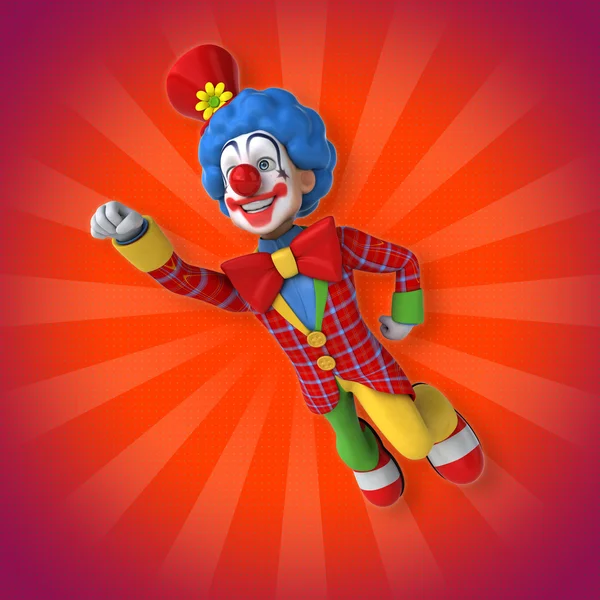 Funny glad clown — Stockfoto