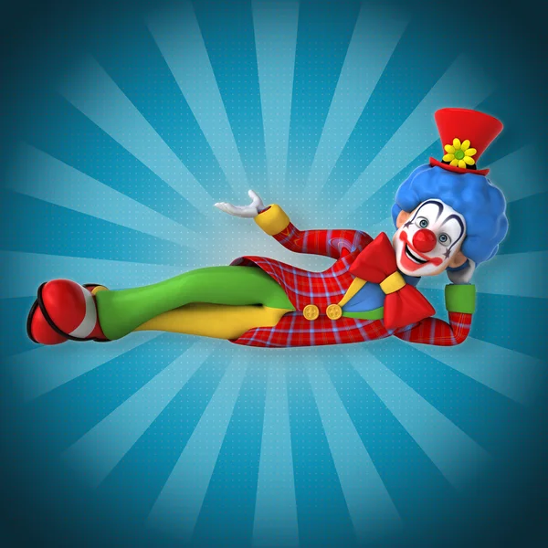 Funny glad clown — Stockfoto