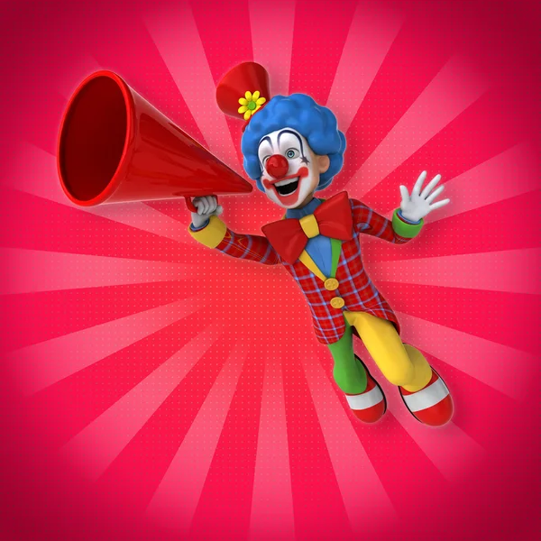 Funny glad clown — Stockfoto