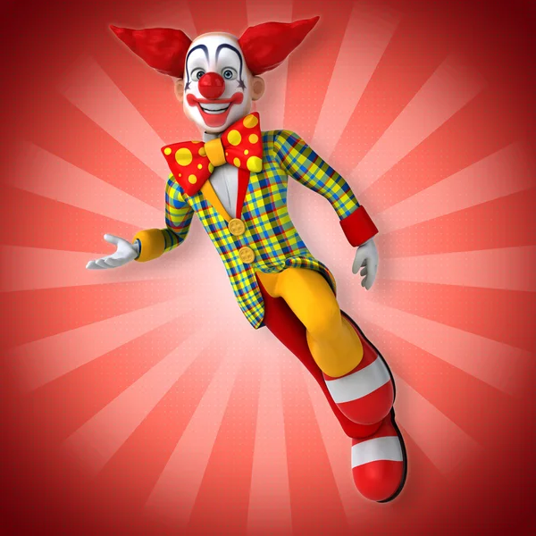 Śmieszne szczęśliwy clown — Zdjęcie stockowe