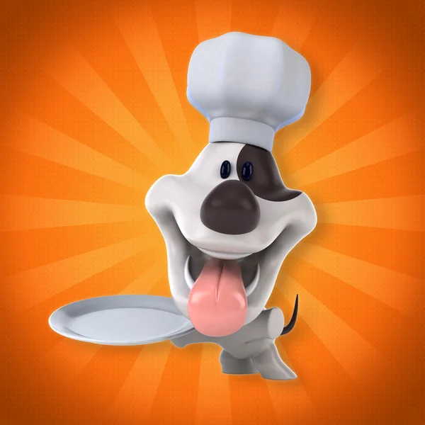 Szef kuchni zabawny pies — Zdjęcie stockowe