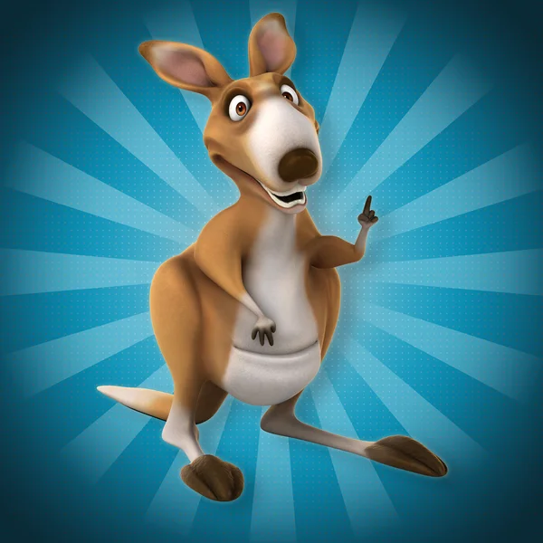 Funny kangaroo kreskówka — Zdjęcie stockowe
