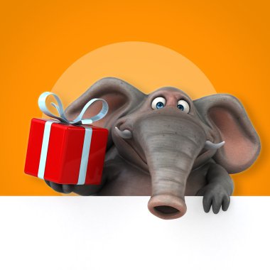 mevcut ve oyun kağıdı tutan fil 