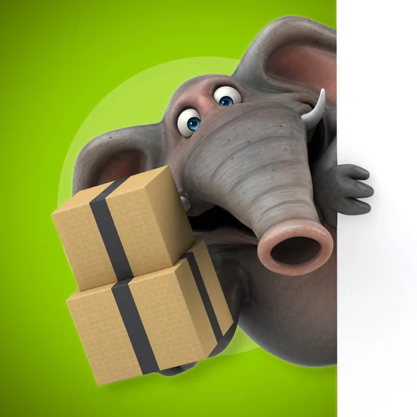 Carte et boîtes à éléphant — Photo