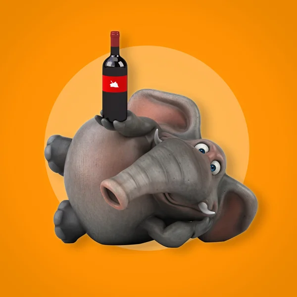 Elefante sosteniendo vino —  Fotos de Stock