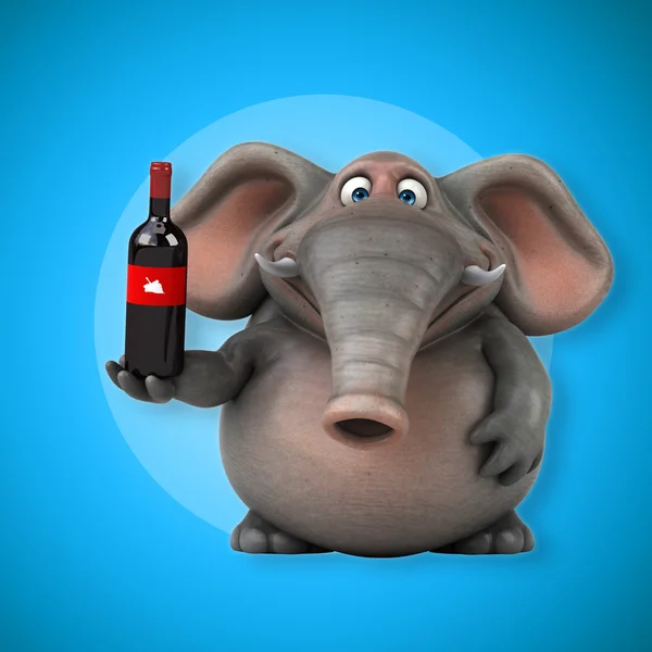 Elefante che detiene vino — Foto Stock