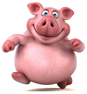 çizgi film domuz poz