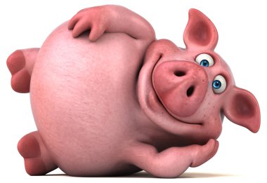 çizgi film domuz poz