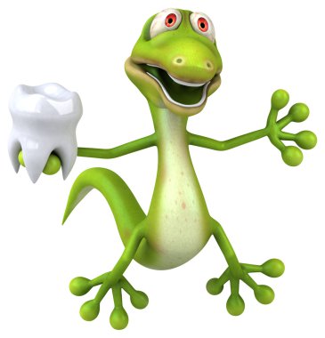  kertenkele holding diş 