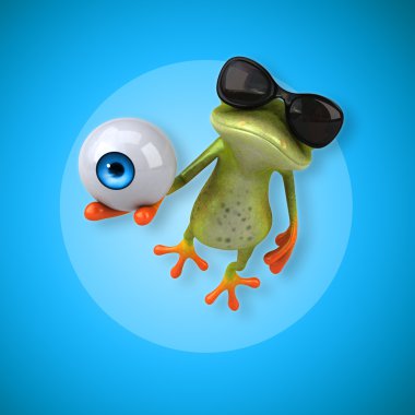 Kurbağa holding göz 