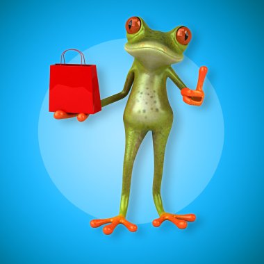 Kurbağa holding çanta