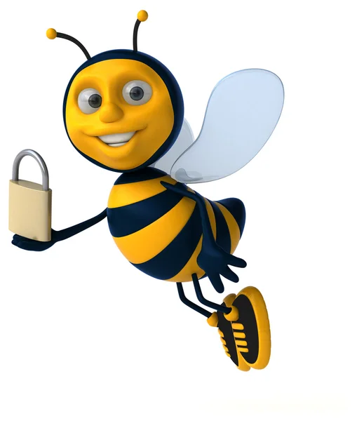 Пчела держит замок — стоковое фото