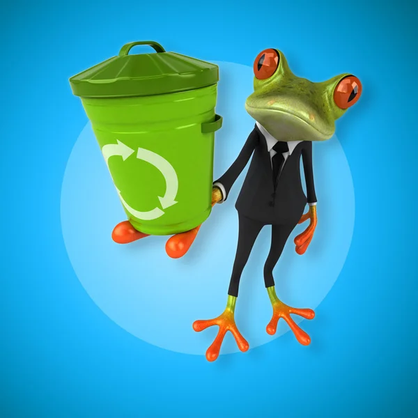 Frog innehav bin — Stockfoto