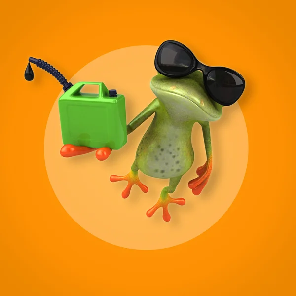 Frog innehav olja — Stockfoto
