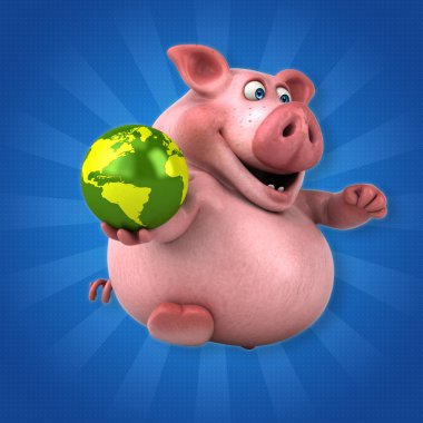 domuz holding dünya 