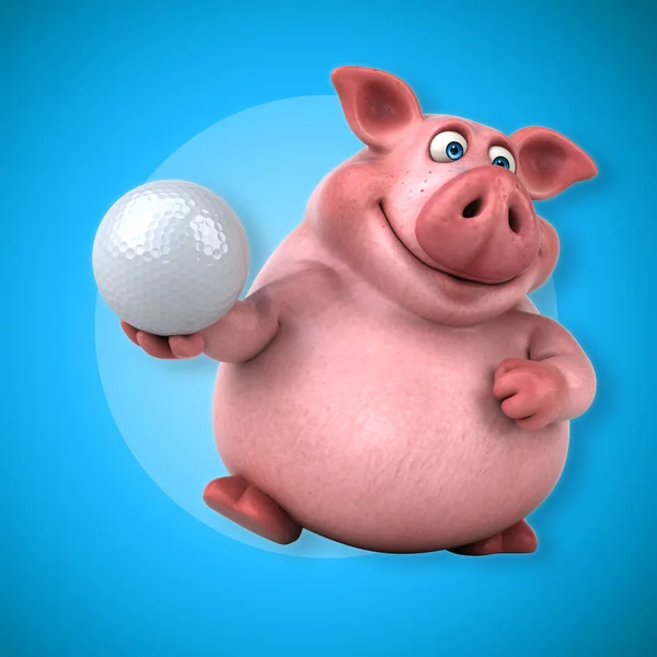 Bola de porco engraçado — Fotografia de Stock