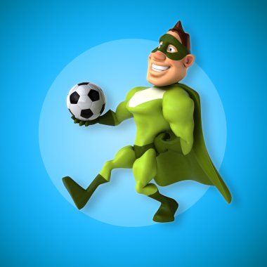  süper kahraman holding topu