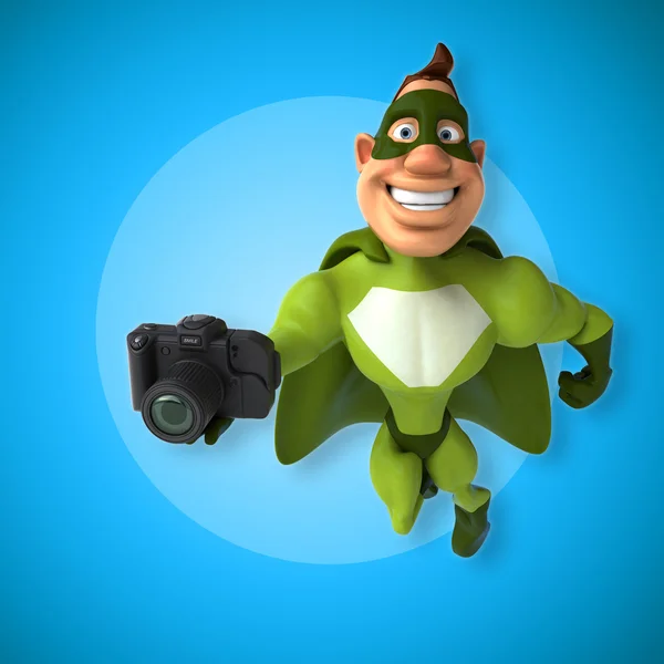 Superheld mit Kamera — Stockfoto