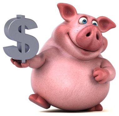 domuz holding dolar işareti 