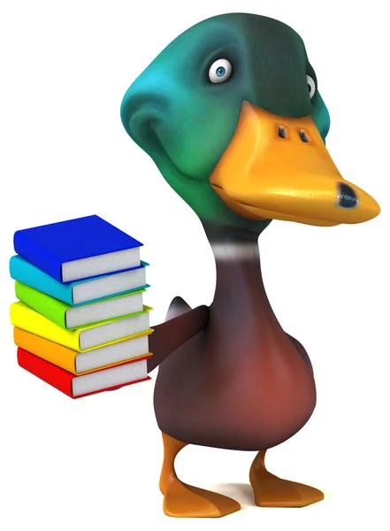 Funny cartoon duck illustration — Stock Photo, Image