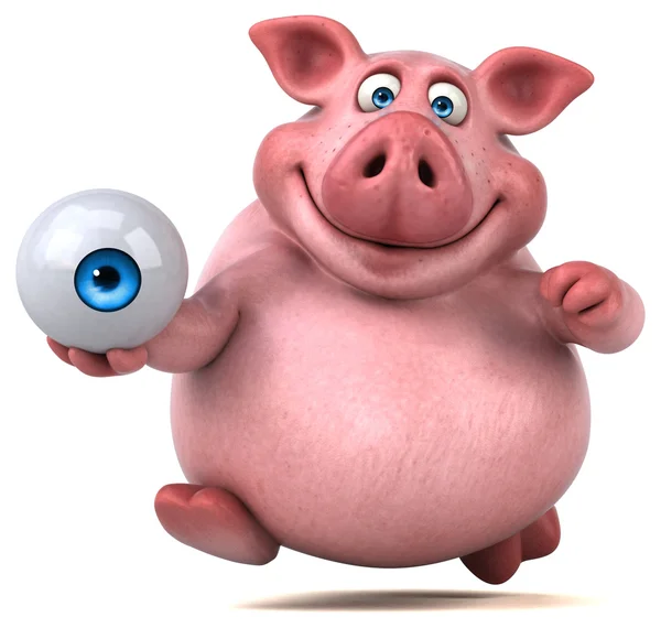 Pig holding eye — Stock Photo, Image