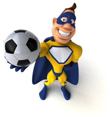  süper kahraman holding topu 