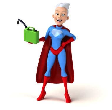 bidon petrol tutan süper kadın 