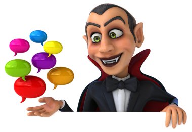 komik vampir holding kabarcıklar 