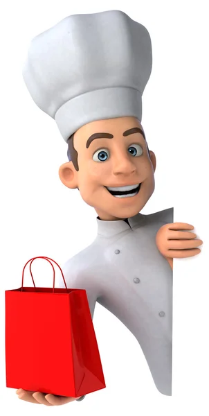 Chef holding bag — Stock Photo, Image