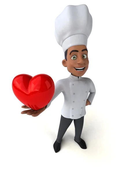 Koch mit Herz — Stockfoto