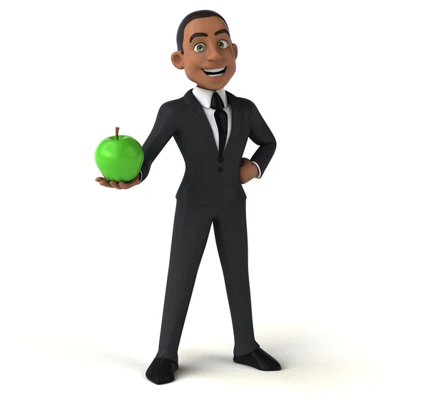 Businessman holding apple — Stock Photo, Image